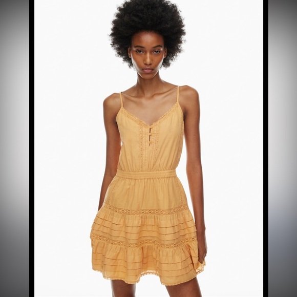 Aritzia 100% Organic Cotton Ruffled Sundress - Picture 1 of 5